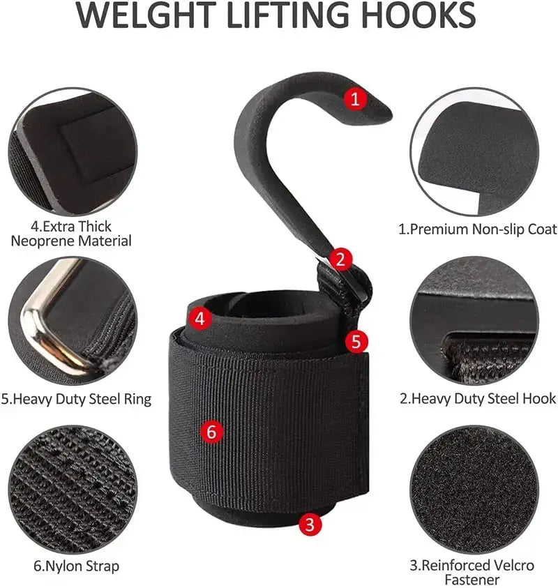 Weight Lifting Hook Grips With Wrist Wraps For Pull Ups And Deadlifts Power Lifting Gym Gloves
