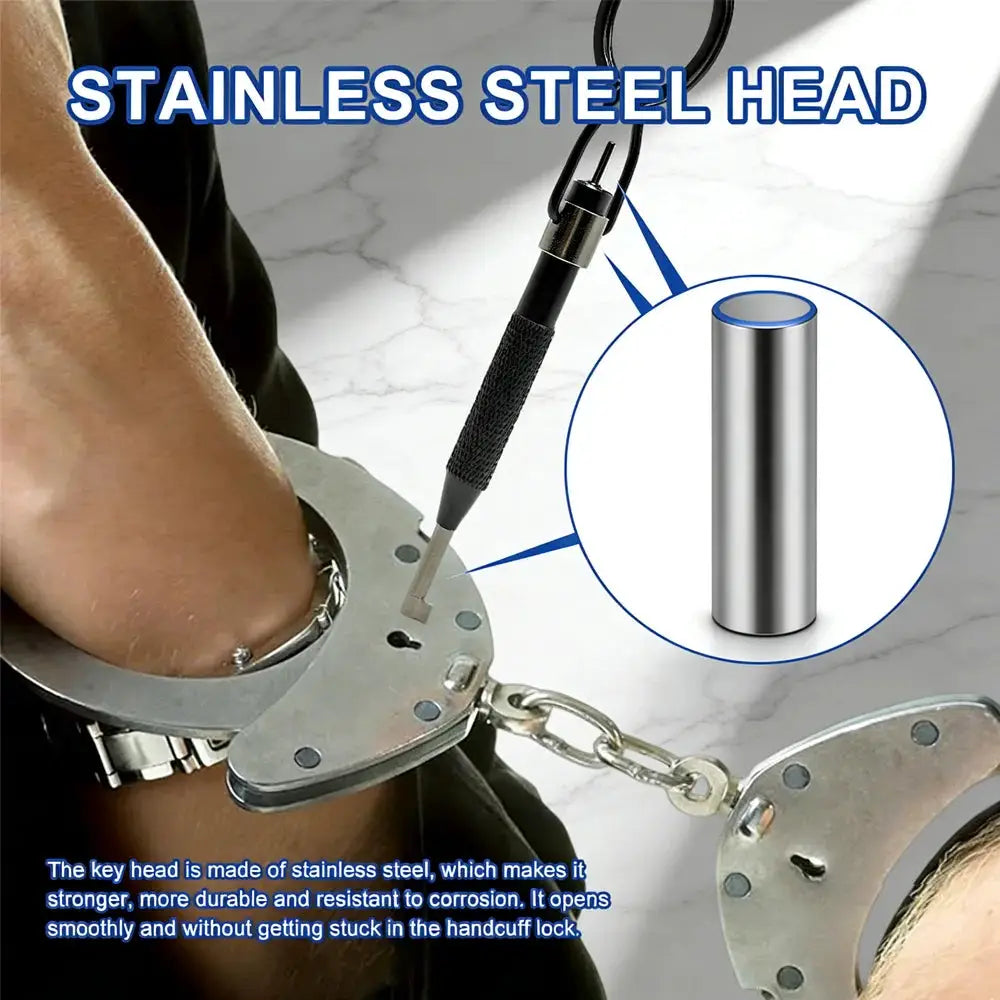 AK 01B Rotating Handcuff Key Stainless Steel And Aluminum Alloy With Key Ring Fits All Standard Series Police Handcuffs