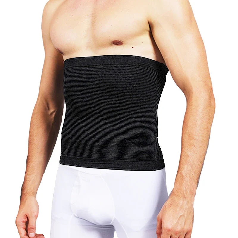 Men's black waist cincher body shaper for tummy control and abdomen compression shapewear