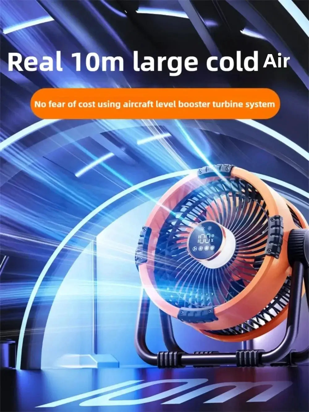 Outdoor Camping Fan With Light 3 Speed Night Light Power Bank Portable