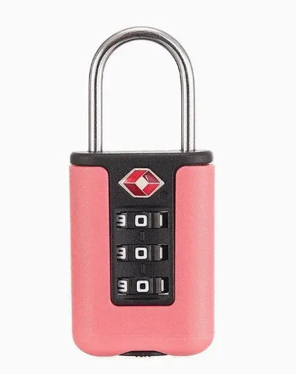 Approved Luggage Lock 3 Digit Combination Padlock for Travel Suitcases Black Security