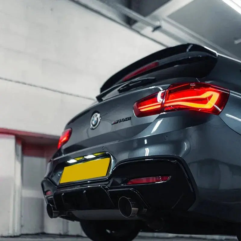 Rear trunk lip spoiler for BMW 1 Series F20/F21 (2011–2019) by Simples Market, black finish