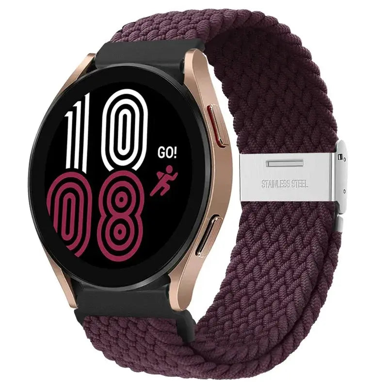 20mm 22mm Nylon Band for Samsung Galaxy Watch 6 5 4 40/44mm 5Pro Active 2 Gear S3 Braided Elastic Bracelet for Huawei GT2/3 4Pro