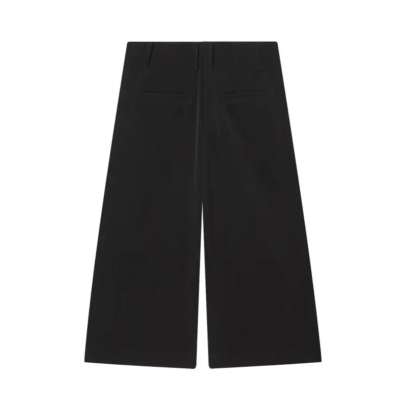 Simples Market black women's tailored trousers, wide-leg with belt loops