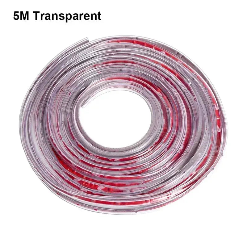 5M Car Door Edge Protector Strip U Type Rubber Moulding Trim With Adhesive Seal Guard Sticker