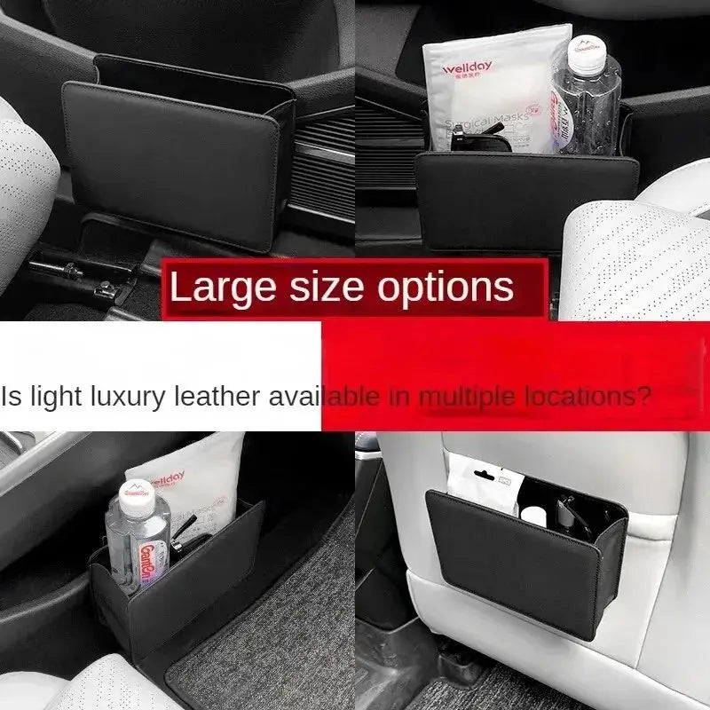Foldable Car Door Oxford Cloth Storage Box Seat Back Organizer Bag Hanging Trash Can For Car Interior