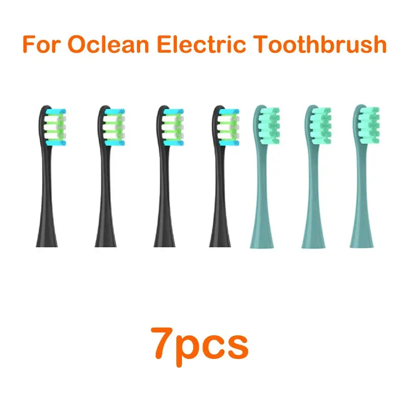 Oclean Flow Replacement Brush Heads Soft DuPont Tynex Bristles 7 Pack for Sonic Toothbrushes Gentle Plaque Removal