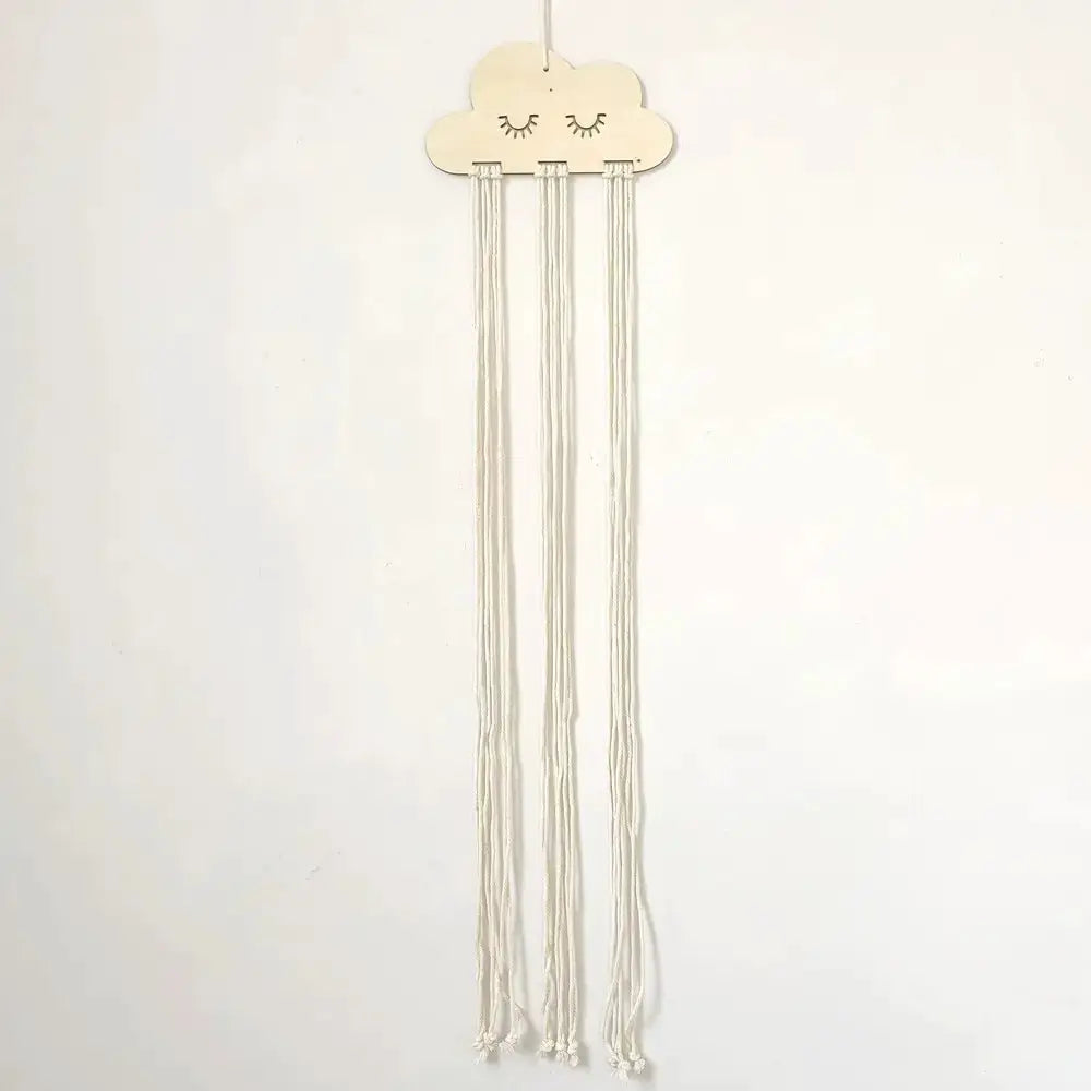 EW Solid Wood Clouds Model Jewelry Hairpin Bow Storage Tool Decorative Organizer For Small Accessories And Desk Decor