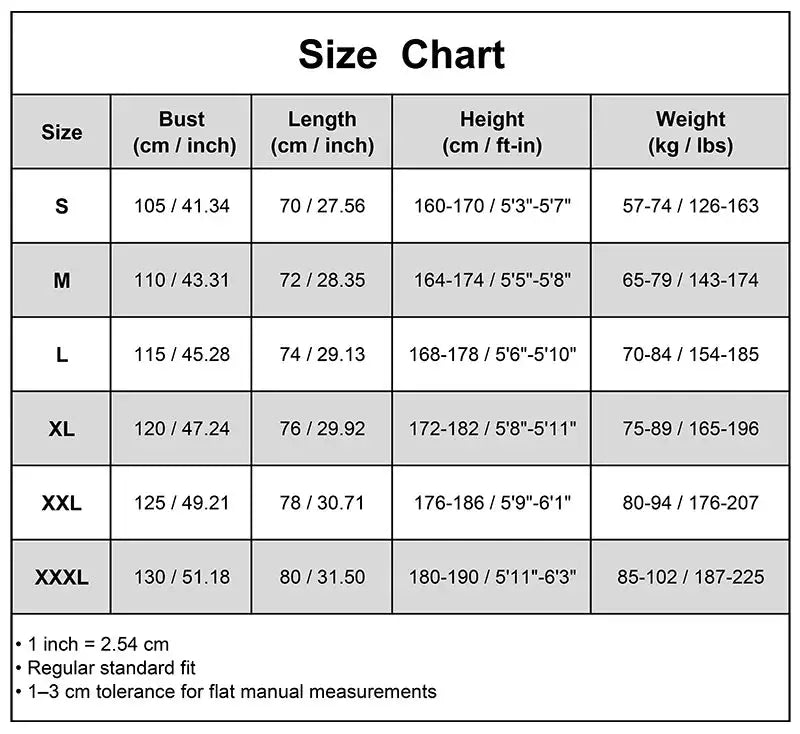 Simples Market size chart for 2026 men's sleeveless cotton-linen shirt; bust, length, height and weight by size.