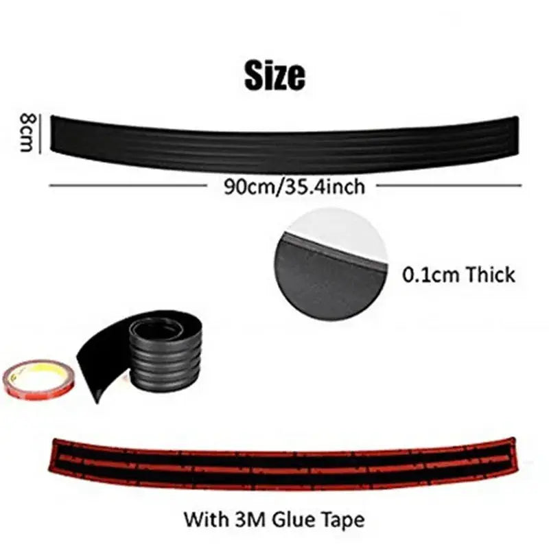 Universal 5D carbon fiber car spoiler by Simples Market, 90cm long, black DIY wing with 3M tape.
