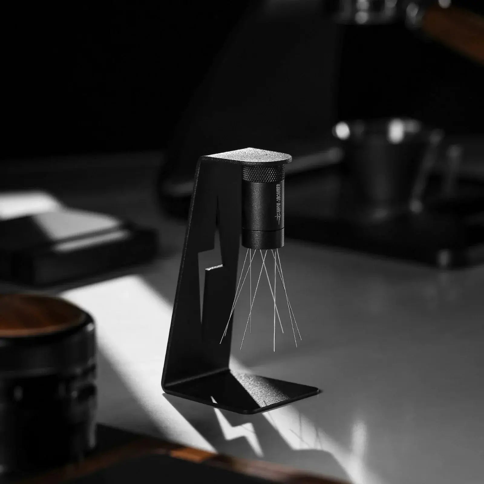 MHW-3BOMBER Espresso Coffee Stirrer With Magnetic Absorption Stand And 8 Needle Distribution Tool Version 2.0