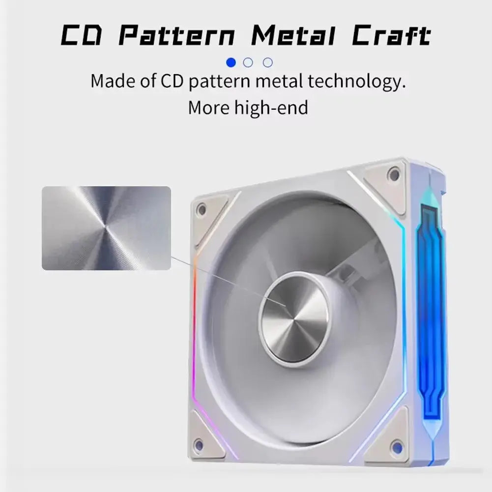 LDPCSJ Prism 4RS 120mm ARGB PC case fan with infinity mirror design and motherboard sync, 4-pin PWM