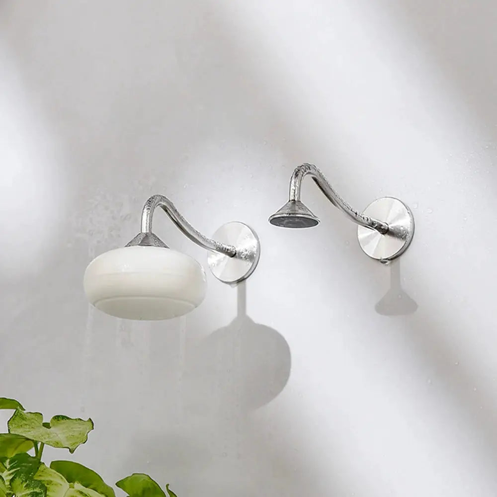 Stainless Steel Magnetic Soap Rack Wall Mounted Self Drainage For Bathroom Kitchen Shower Room 1 Piece Multi Functional