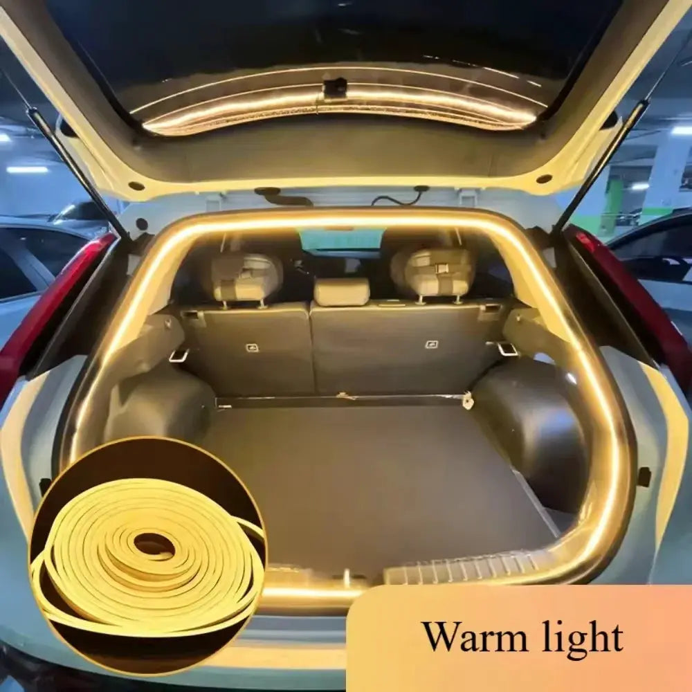 Car LED Trunk Lighting Strip With High Brightness Wiring Free Installation Automatic Sensing Tailgate Ambient Light