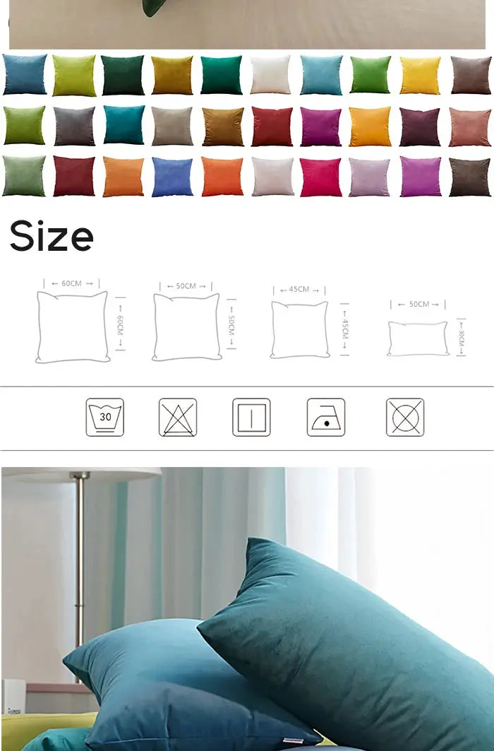 Soft velvet cushion covers by Simples Market, 30x50 cm, assorted colors for living room decor.