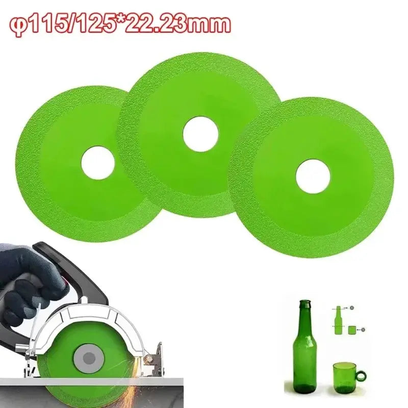115 To 125mm Diamond Cutting Disc For Glass Marble Ceramic Tile Jade Crystal Grinding High Temperature Resistant