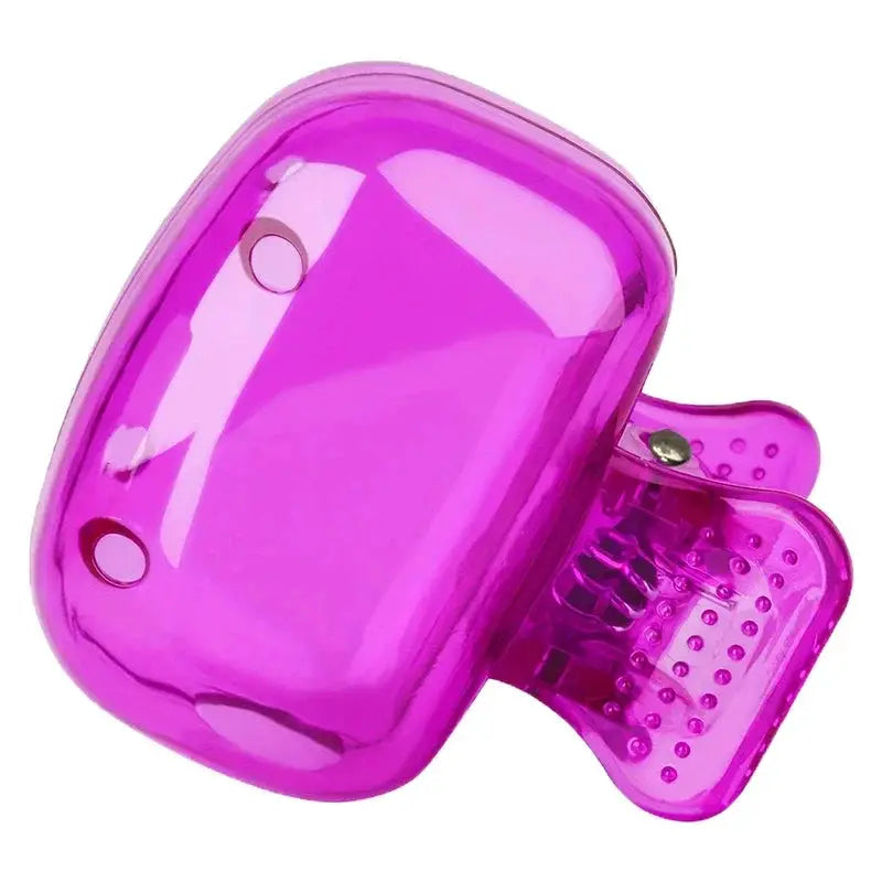 2-pack toothbrush head covers in translucent purple plastic travel protector case by Simples Market