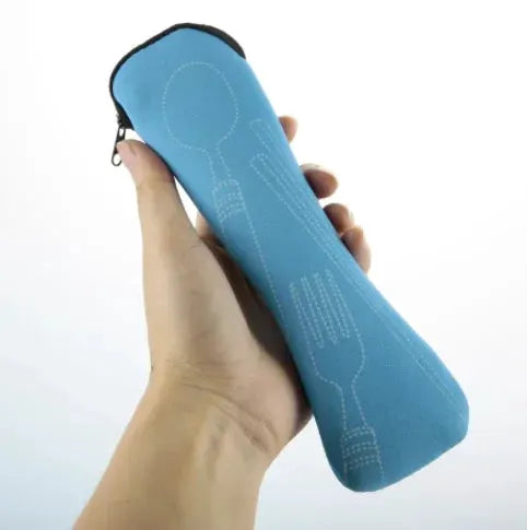 Portable Cutlery Storage Bag For Travel And Picnic Gear Fork Spoon Knife Pouch Organizer ABS Case