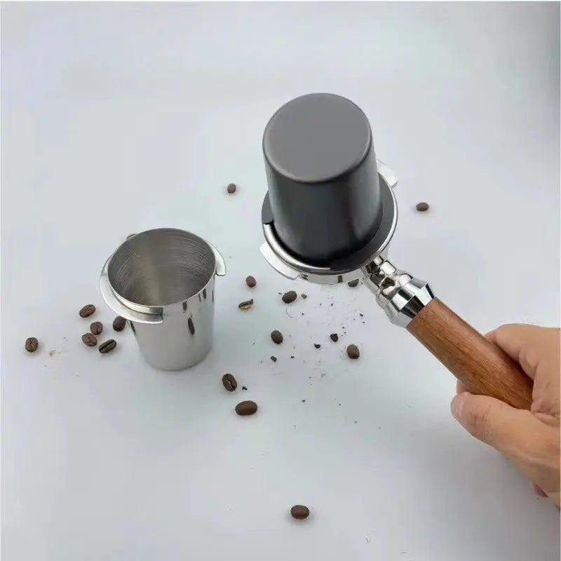 BaristaPro Stainless Steel Coffee Dosing Cup For Espresso Machines Ergonomic Precise Measuring For Consistent Brews