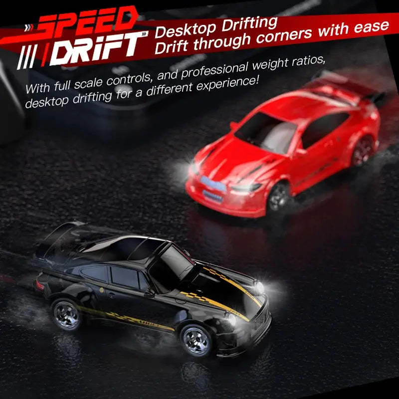 2026 KF20 1:64 Drift RC Car Four Wheel Drive Remote Controlled Racing Car Full Proportion Desk Competition Toy for Boys