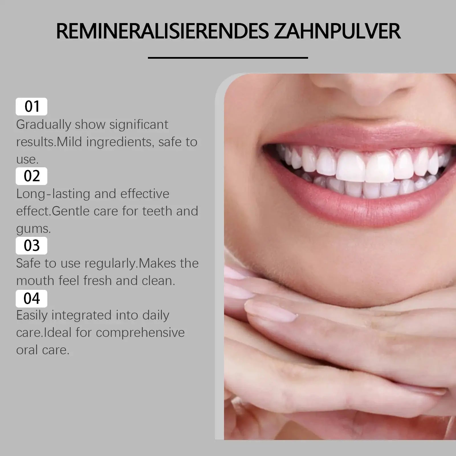 Hydroxyapatite Teeth Whitening Powder by Simples Market for stain removal and gum care