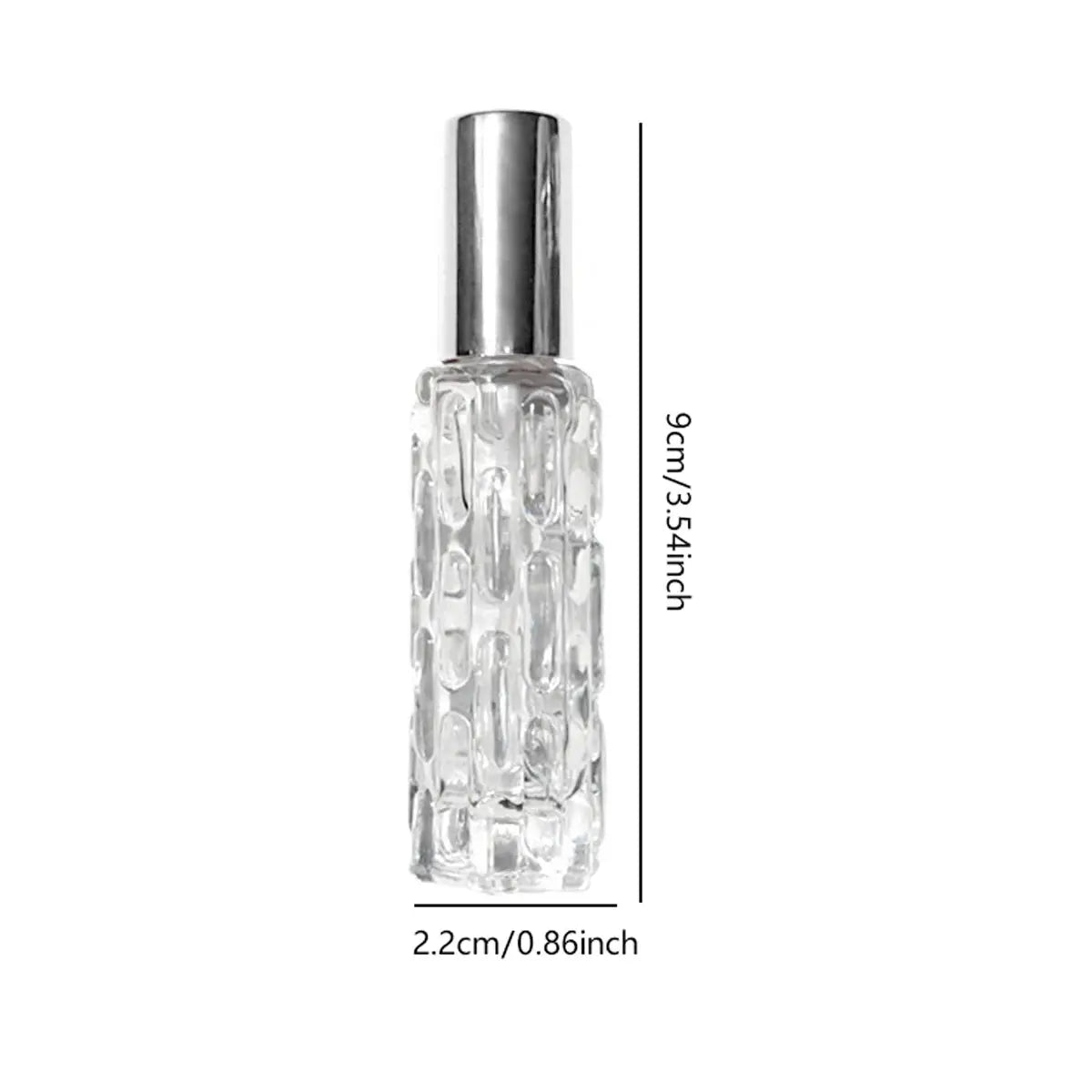 10ml Glass Perfume Spray Bottle With Aluminum Spray Head Refillable Portable Empty Bottle For Fragrances