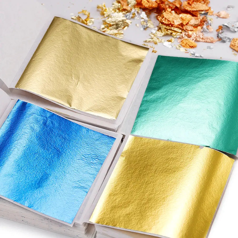 Imitation Gold Foil Paper Leaf Gilding For Epoxy Resin Molds Jewelry Making And Resin Craft Decor 100 200 Sheets