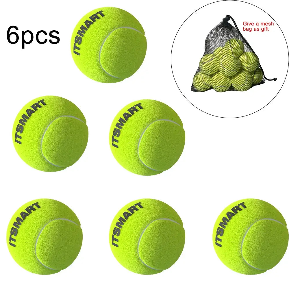 Six Or Twelve Pack Tennis Balls With Mesh Carry Bag High Elasticity For Dog Playing Outdoor Training