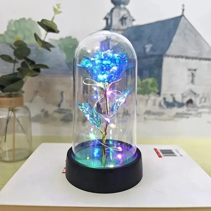 Artificial Rose Flowers With LED Light Eternal Rose Gift For Girlfriend Valentines Day Wedding Decor Christmas Gifts