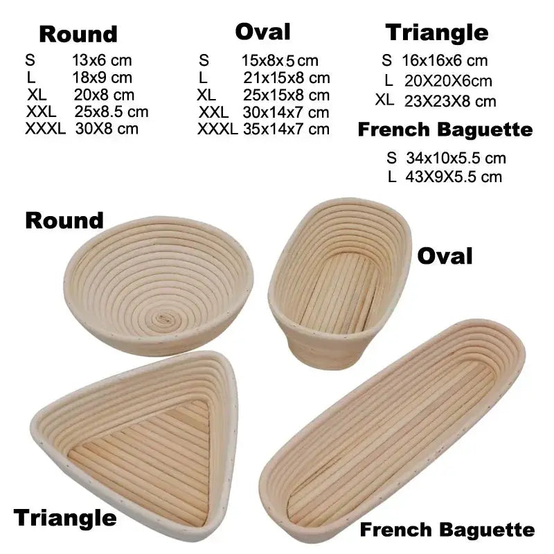 Oval Rattan Bread Proofing Basket Sourdough Banneton Fermentation Wicker Dough Proofing Bowl For Homemade Loaves