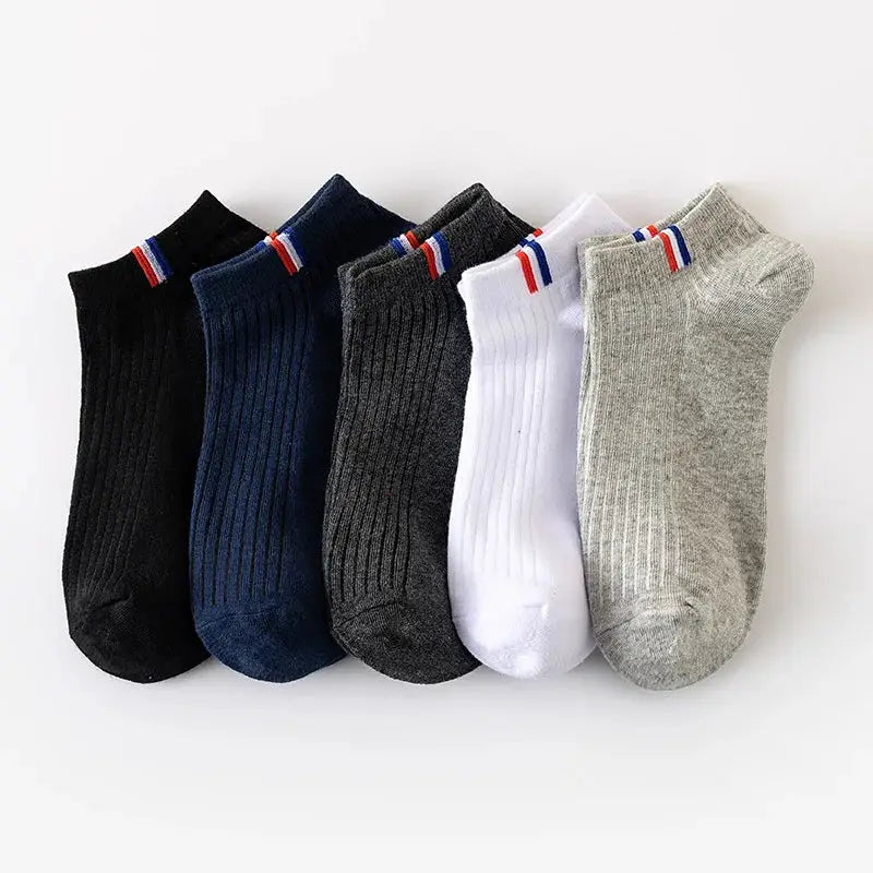 Mens Thin Summer Boat Socks Pack Of 5 10 20 Pairs Breathable Sweat Absorbing Casual Plain Color