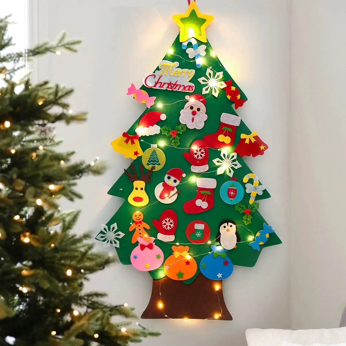 DIY Felt Christmas Tree Decoration Kit For Home Decor Xmas Navidad Noel 2025 Santa Claus Gift For Kids