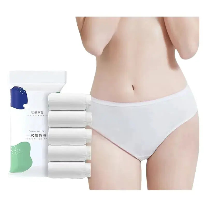 6-pack white disposable maternity panties by Simples Market for postpartum confinement