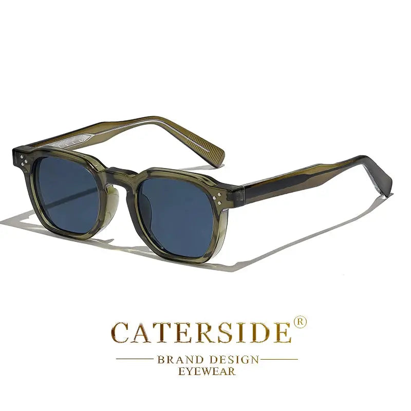 Caterside Fashion Unisex Small Frame Square Sunglasses Personalized Design With UV400 Lenses