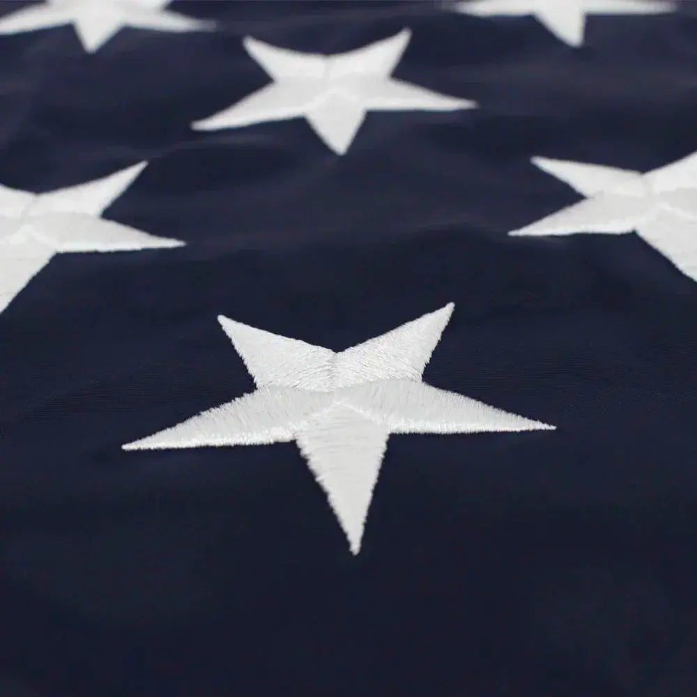 Heavy Duty 3x5 Foot Nylon US Flag With Embroidered Stars And Stripes