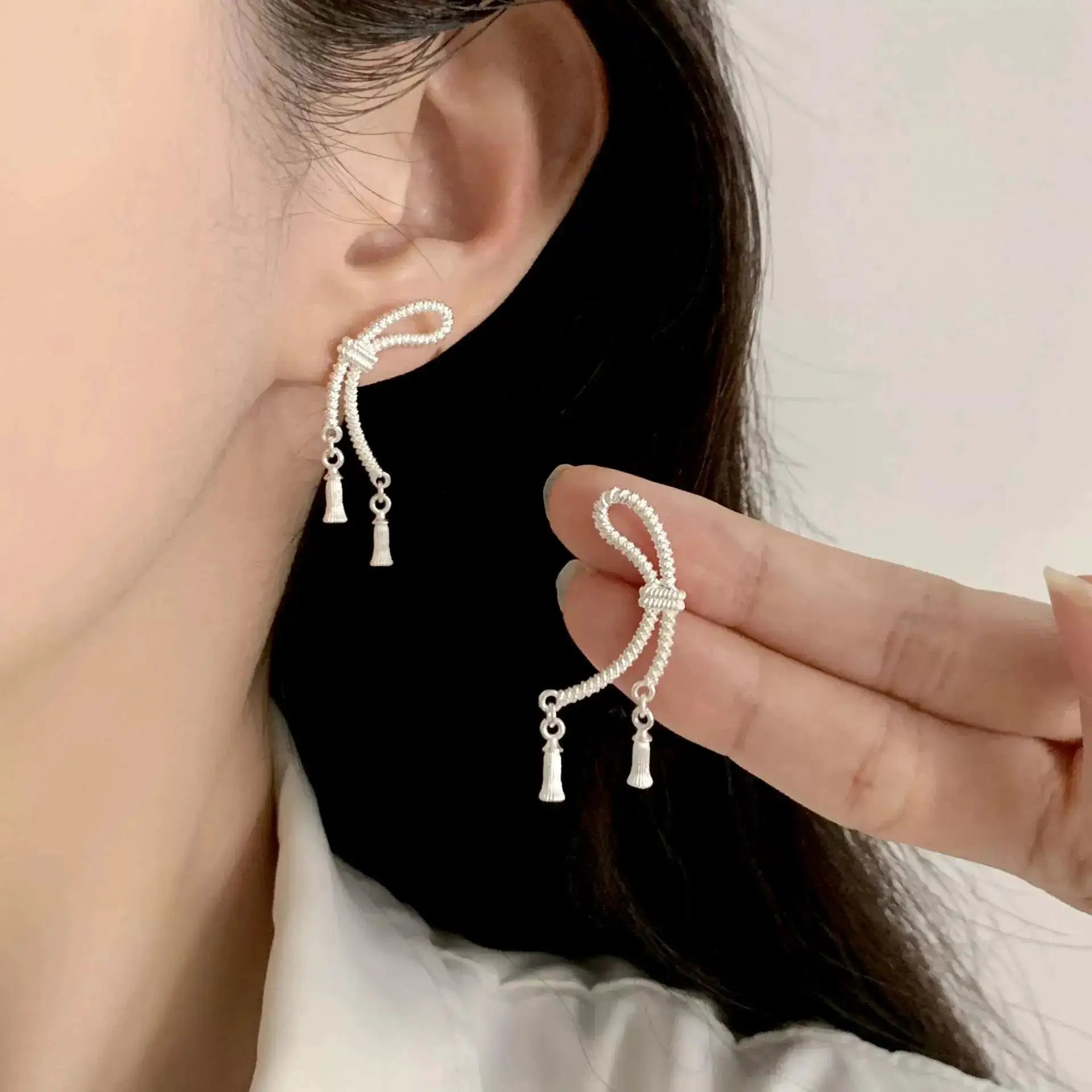 925 Sterling Silver Star Hoop Earrings For Women And Girls Trendy Original Hip Hop Style Jewelry Gift
