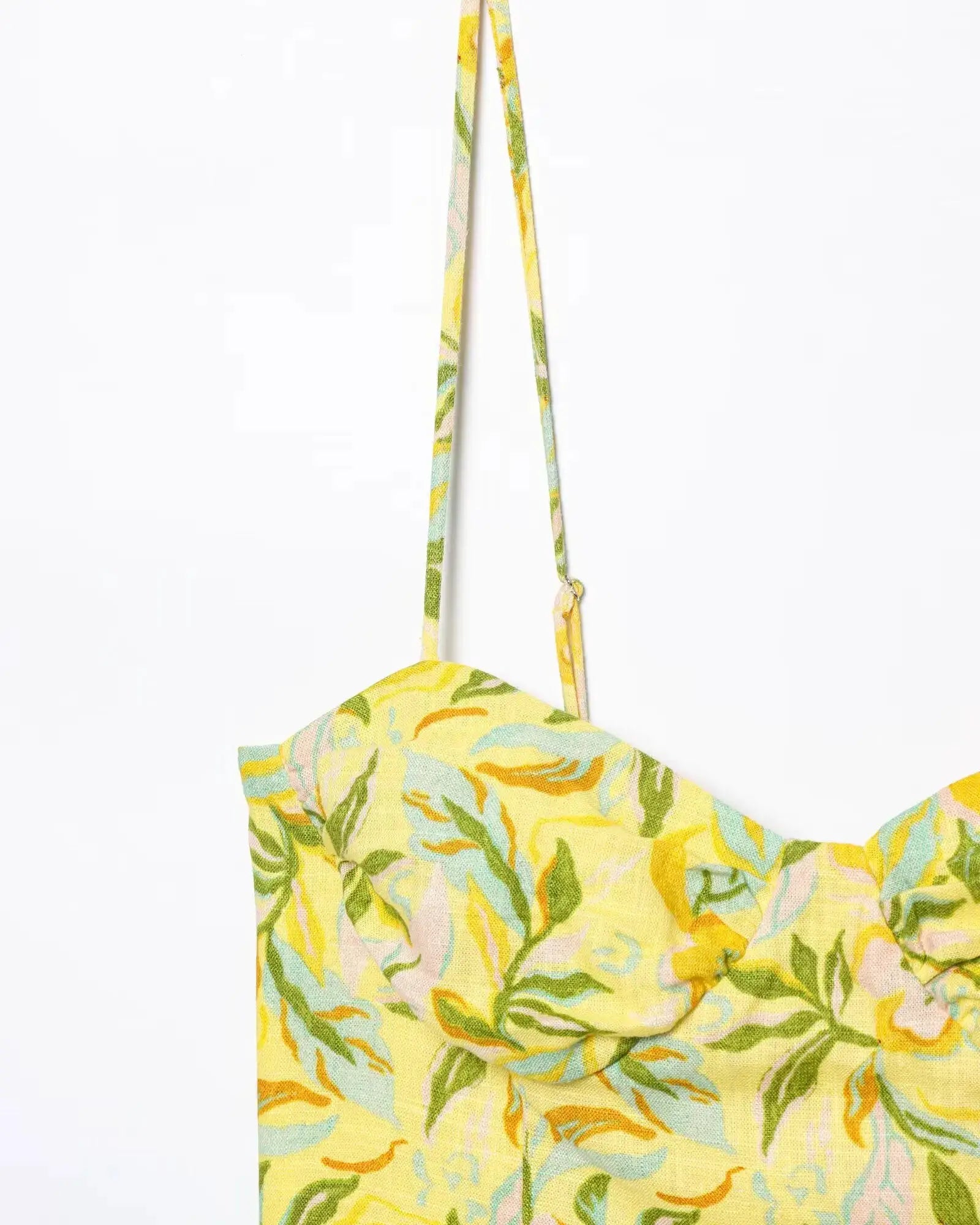 Floral Print Two Piece Set Women Crop Camisole A Line Skirt Beachwear
