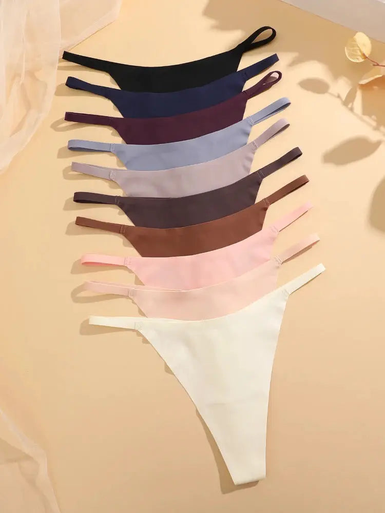 Simples Market thong underwear set, 9-color seamless ultra-thin high-stretch G-string briefs