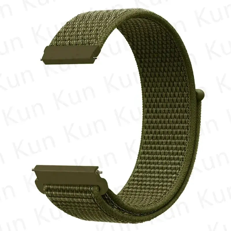 Simples Market nylon loop watch strap, olive green, 20mm/22mm, for Redmi Watch 5 Active/Lite and Xiaomi Watch S4.