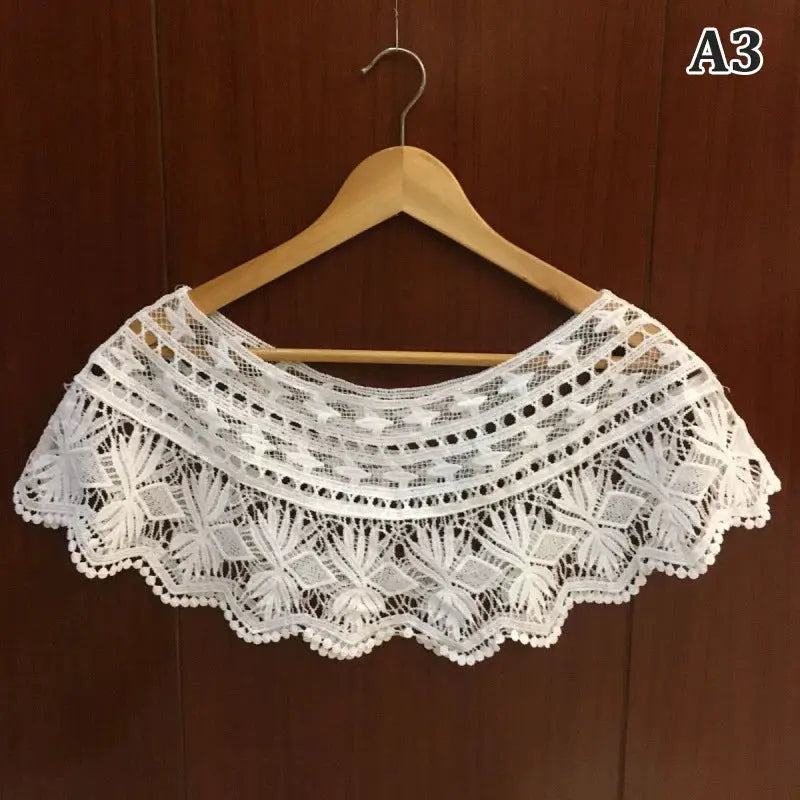 LunaFleur Sunflower Lace Knit Shawl Wrap For Bridal And Evening Wear Elegant Hollow Out Crochet Capelet