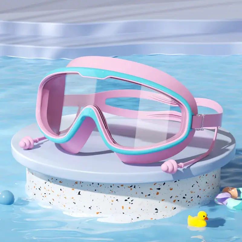 Kids Swimming Goggles Big Frame HD View Anti Fog Waterproof For Boys And Girls Multi Color