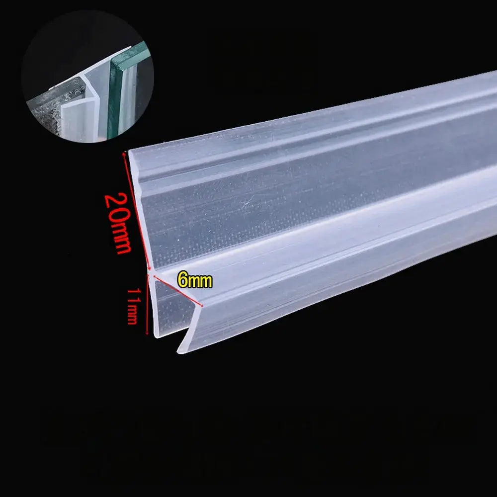 H Shaped Glass Sealing Strip Silicone Weatherstrip For Frameless Shower Doors Windows 6 8 10 12mm Draft Stopper