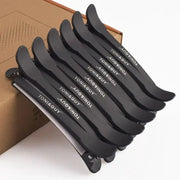 ProHair Salon Alligator Clips 12 Pack Durable Black Plastic Hair Sectioning Clips for Braiding and Styling