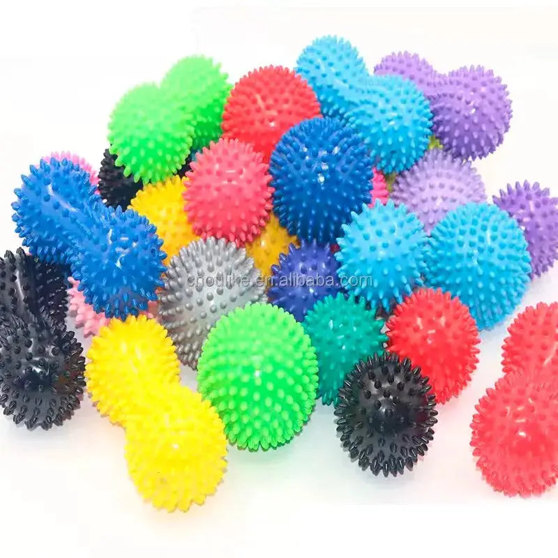 Peanut Massage Ball Spiky PVC Deep Tissue Ball For Muscle Pain Relief Stress Relief Foot Massage And Relaxation