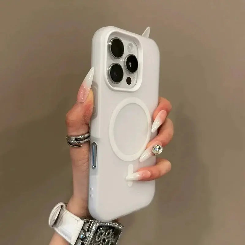 MagSafe Wireless Charge Matte Phone Case for iPhone 11 to 16 Pro Max Plus with Magnetic Bumper