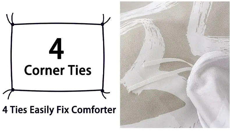 Heart print blue and gray 3pc duvet cover set with 4 corner ties Simples Market