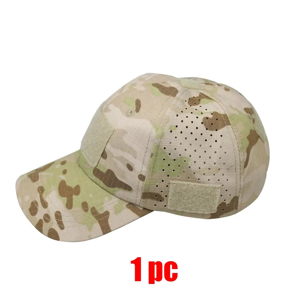 Mens Camouflage Baseball Cap Breathable Sun Protection Hat For Outdoor Sports Hunting Hiking Camping Beach Fishing