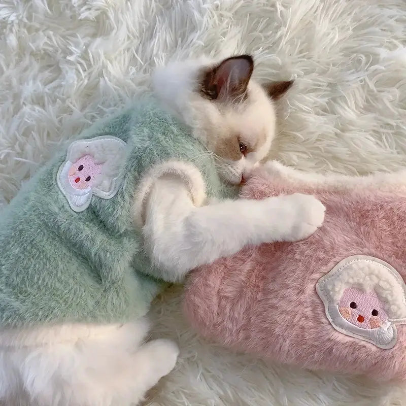 Winter Cat Sweaters and Vests for Kittens and Small Cats Warm Cozy Pet Apparel for Winter