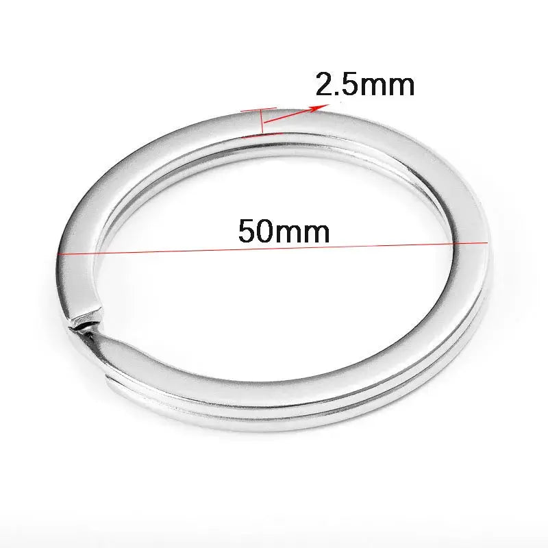 20pcs Stainless Steel Key Rings Set 20mm 25mm 28mm 30mm 35mm Round Split Rings For Jewelry Making And DIY Keychains