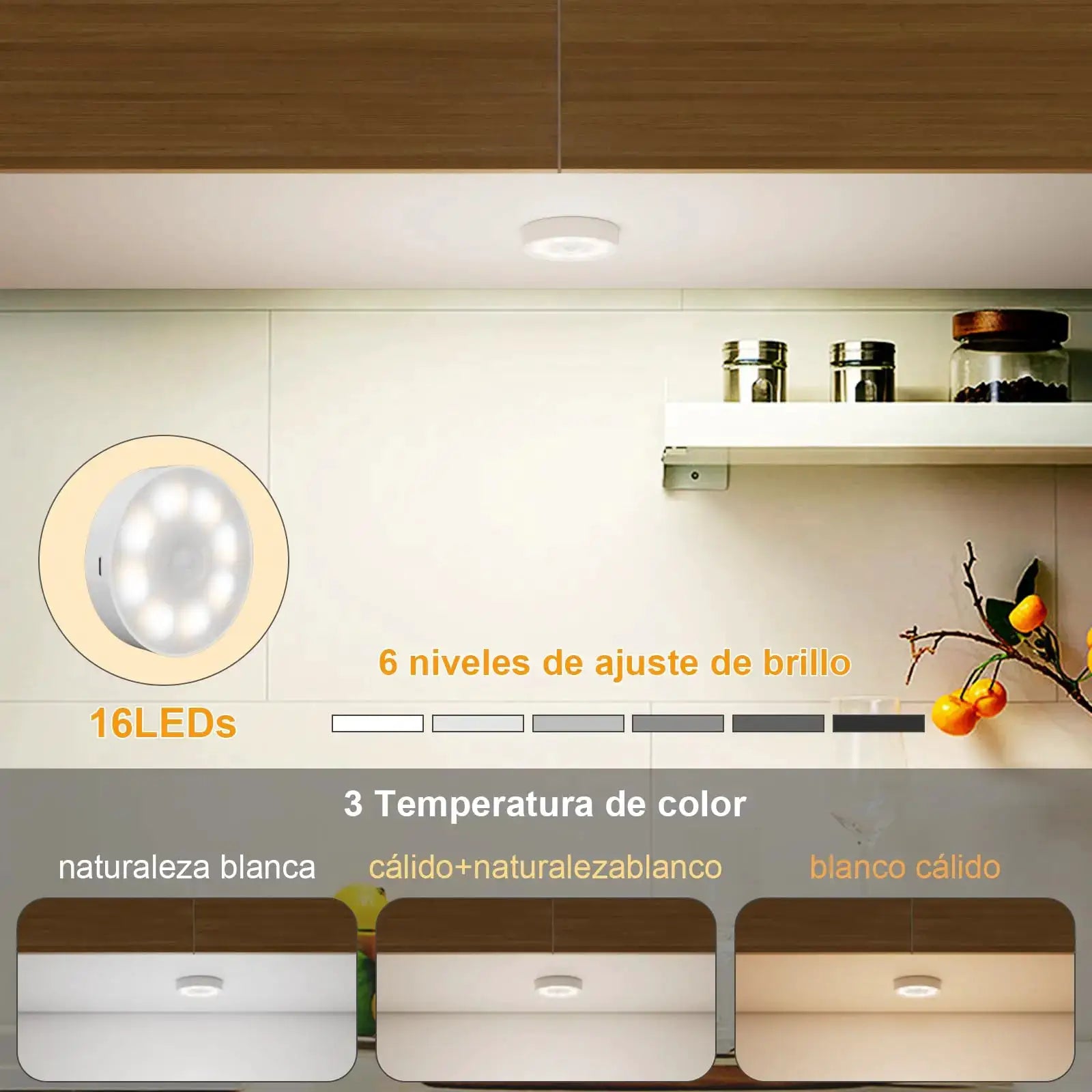 USB Rechargeable LED Night Light Motion Sensor Magnetic Wireless Lamp Warm White No Flicker For Closet Bed Cabinet